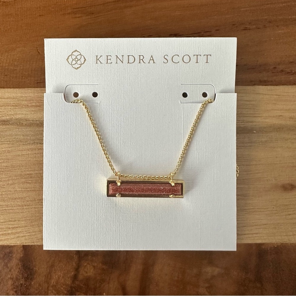 Kendra Scott Leanor Necklace in Sand Drusy Gold Plated